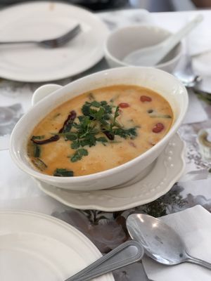 Vegan Tom yum at My Home Cafe & Vegetarian in Chiang Mai