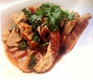 Thai North-eastern Spicy salad at My Home Cafe & Vegetarian in Chiang Mai