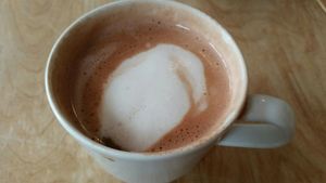 Hot chocolate at Riverside Sourdough Cafe @ the embassy in Cardiff