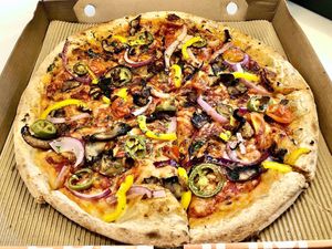 Vegetable pizza  at Freedom Pizza in Dubai