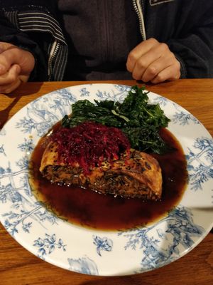 Pumpkin wellington at The Perch in Oxford