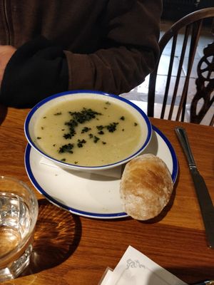 Celeriac soup at The Perch in Oxford