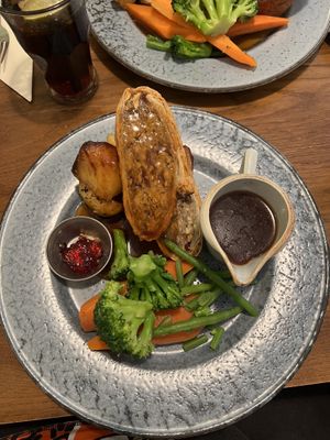 Vegan nut wellington Sunday roast   at The Gardener's Arms in Alderton