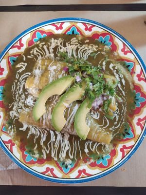 Enchiladas veganas at Las Mañanitas  in Potes