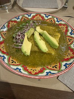 Vegan enchiladas at Las Mañanitas  in Potes