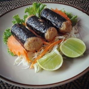 vegan fish  at D.D Samui Vegan Restaurant in Koh Samui