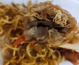 Mushroom roll at Yu Hui Vegetarian Stall  in Central Singapore
