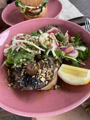 Mushie toast - so delicious   at The Patch in Mullumbimby