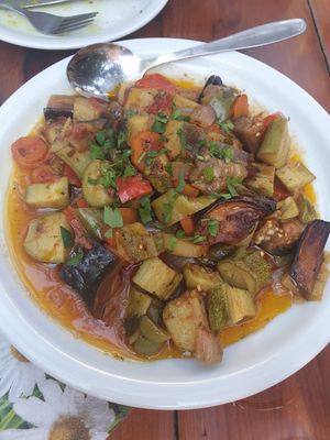 Vegetables at Milos Taverna in Crete