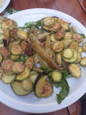 Fried zucchini at Milos Taverna in Crete