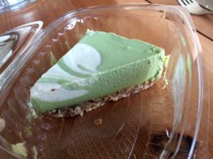 Matcha & vanilla swirl 'cheese'cake at SLA - Utrechtsestraat in Amsterdam