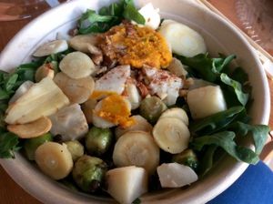 Roasted autumn veggies at SLA - Utrechtsestraat in Amsterdam