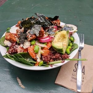 The vegan sushi bowl at SLA - Utrechtsestraat in Amsterdam