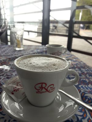 They have rice milk for coffee and there would have been vegan cake too. at Desenzanino in Desenzano Del Garda