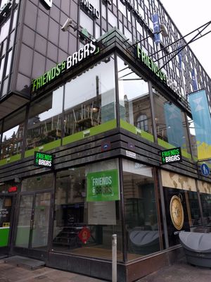 Outside at Friends & Brgrs in Helsinki