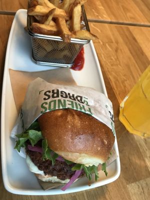 Vegan burger at Friends & Brgrs in Helsinki