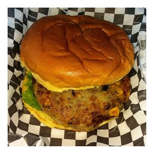 Lentil burger at The Burger Shack in Chantilly
