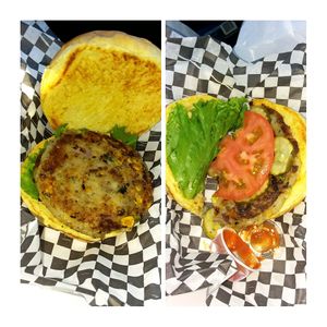 Lentil burger at The Burger Shack in Chantilly