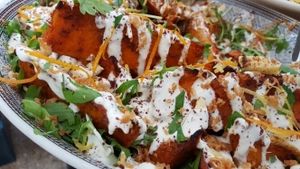 Fantastic butternut squash salad at Zest in North West London