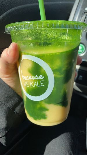 Tropical twist with an added wheat grass shot  at Organika Kitchen in Southport