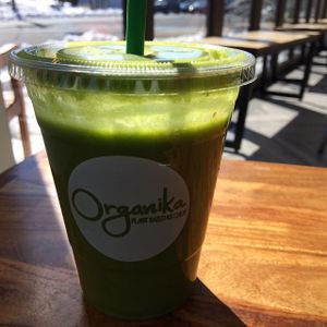 super greens smoothie at Organika Kitchen in Southport