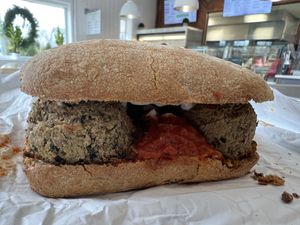 Meatball sandwich   at Organika Kitchen in Southport