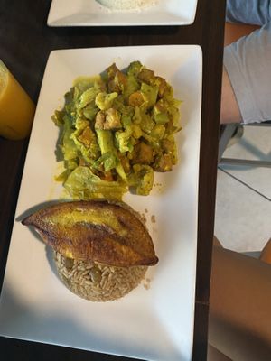 Curry veggies & tofu  at Yardie Spice in Homestead