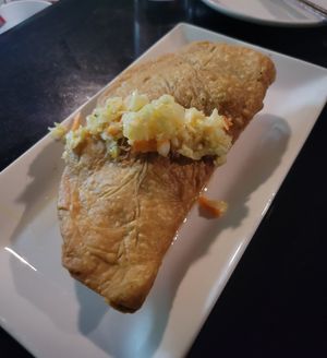 Veggie empanada at Yardie Spice in Homestead