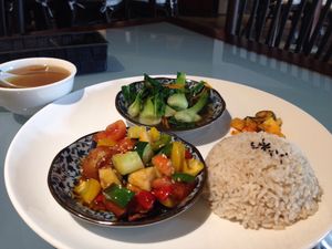 Abalone mushroom set at Mori Tea House and Residence in Malacca