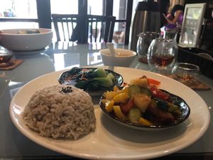 Sweet and Sour Mushroom Set at Mori Tea House and Residence in Malacca