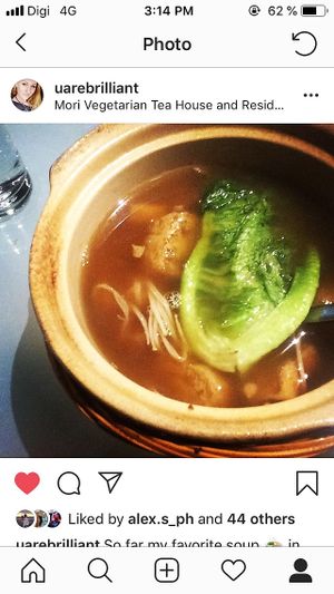 My favorite soup  at Mori Tea House and Residence in Malacca