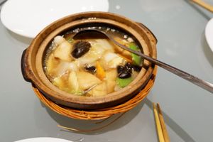 Mixed Mushrooms With Tofu In Claypot at Mori Tea House and Residence in Malacca