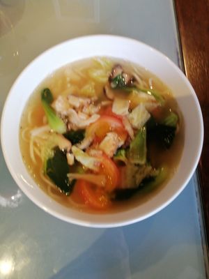 Mushrooms noodles at Mori Tea House and Residence in Malacca