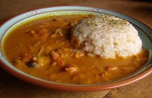 Original coconut rice curry  at Rimsbar  in Osaka