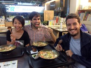 Enjoying our dinner :)  at Vita Bella - Lu Miao in Taipei