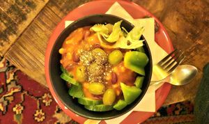 Vegan couscous at Dobra Cajovna in Karlovy Vary