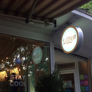 It also has outdoor seating.  at Lilly's Eiscafe in Duisburg