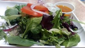 Side Salad for burger.  February 2021. at Wild Flower Cafe in Red Hook