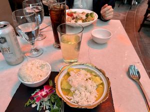 The vegan yellow curry & the cashew curry  at Noi Thai in Seattle