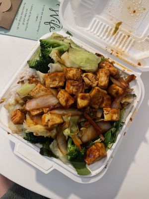 BBQ tofu dry noodle bowl   at Noodle Bar in Marina