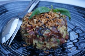 Avocado and Tomato Tartare at Aqua Luna in Riga