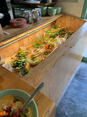 Raw salad bar at .RAW in Tokyo