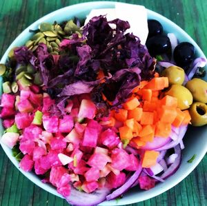 salad bowl at .RAW in Tokyo