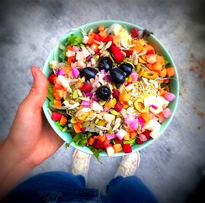 salad bowl at .RAW in Tokyo