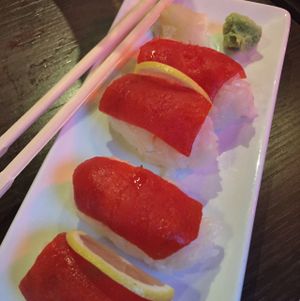 Vegan Tuna Nigiri at Sushi 101 Bar & Grill in Tempe