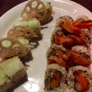 lotus roll and sweet potato roll at Sushi 101 Bar & Grill in Tempe