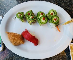 Garden Fire Roll and Vegan Tuna at Sushi 101 Bar & Grill in Tempe
