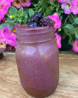 Chocolate Acai Protein Smoothie at Organic Buzz Cafe & Juice Bar in Norfolk