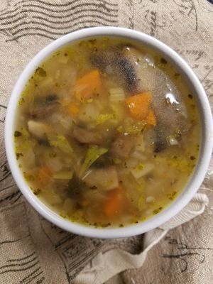 Mushroom Soup at Organic Buzz Cafe & Juice Bar in Norfolk