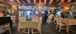 The inside, very cozy at Ransoms Tearooms and Restaurant in Jersey